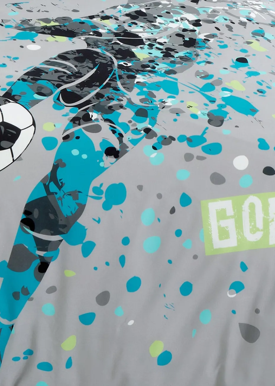 Bedlam Goal Grey Duvet Cover Set