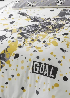 Bedlam Goal Reversible Gold Duvet Cover Set