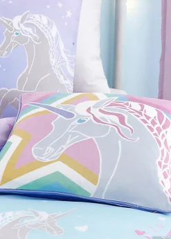 Bedlam Ombre Unicorn Glow in the Dark Lilac Duvet Cover Set