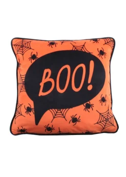 Bedlam Orange Halloween Boo Filled Cushion