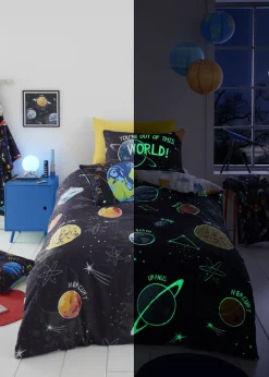 Bedlam Outer Space Black Duvet Cover Set