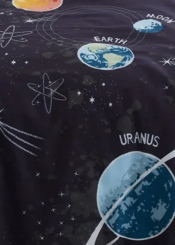 Bedlam Outer Space Black Duvet Cover Set