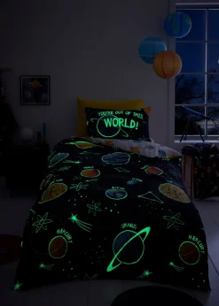 Bedlam Outer Space Black Duvet Cover Set