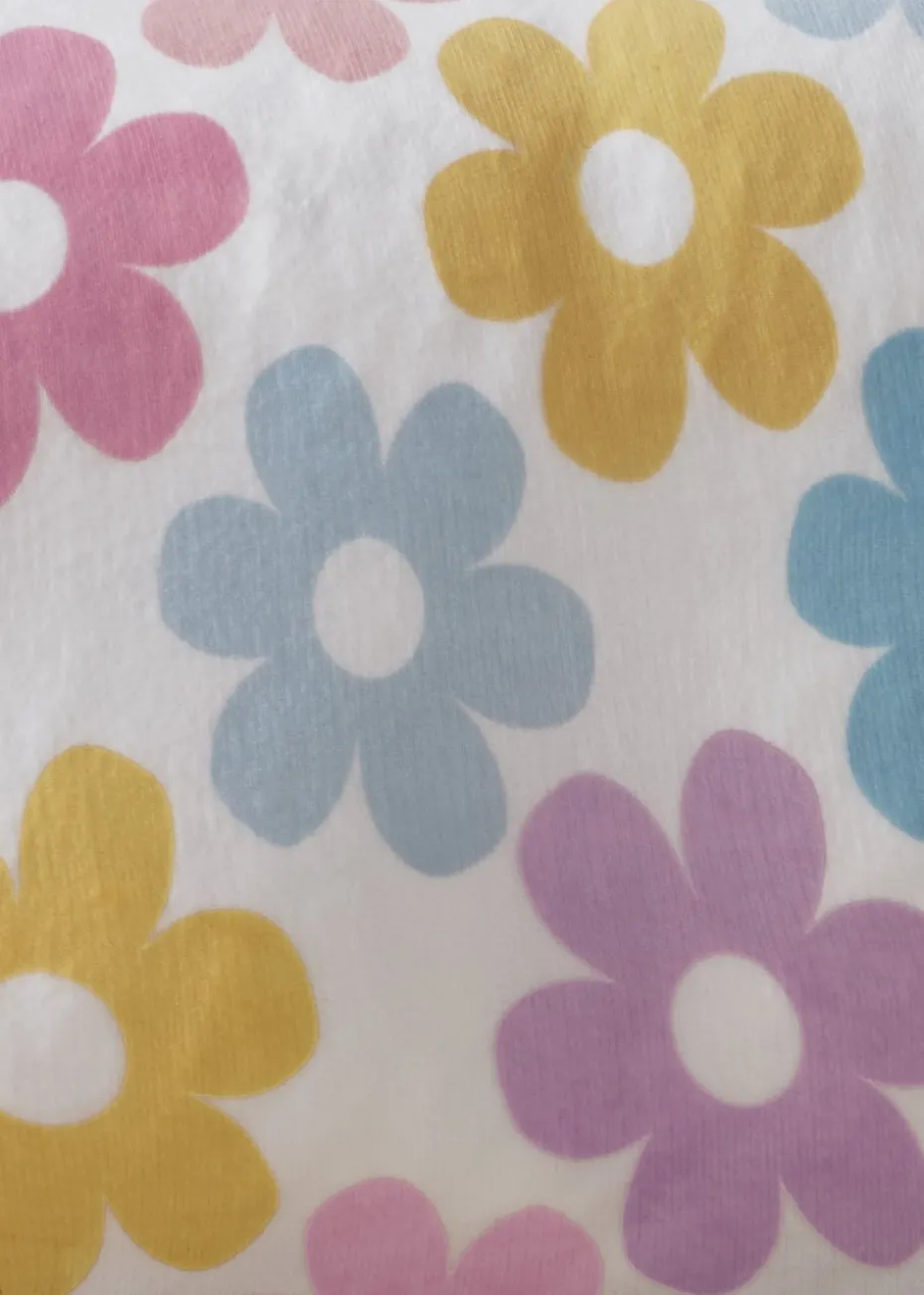 Bedlam Retro Flower White Duvet Cover Set