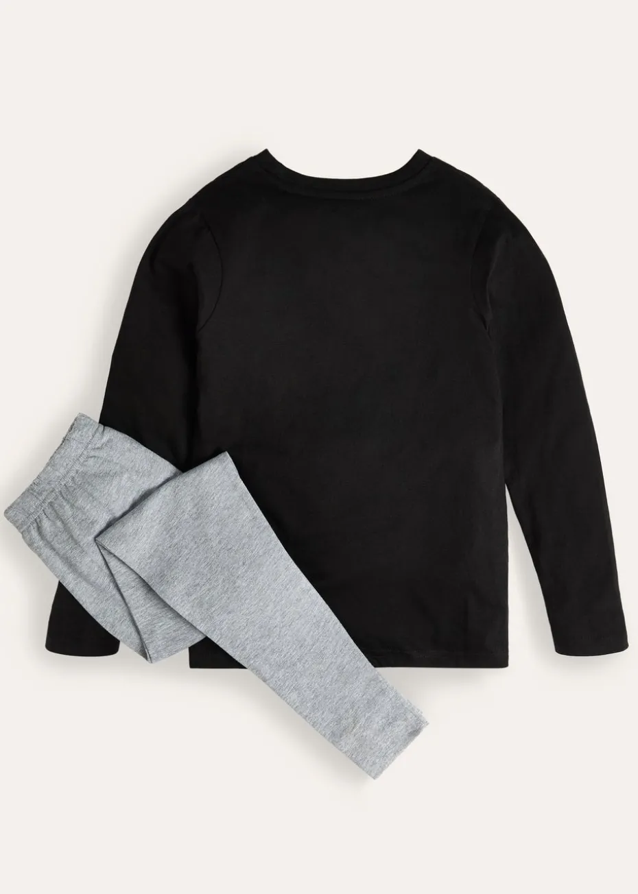 Beetlejuice Black and Grey Pyjama Set