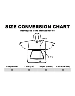 Beetlejuice Multicoloured Stripy Blanket Hoodie