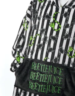 Beetlejuice Multicoloured Stripy Blanket Hoodie