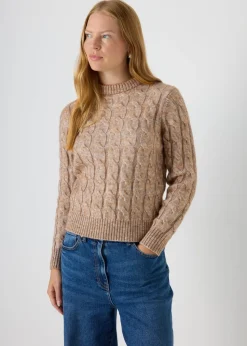 Beige Cable Knit Jumper