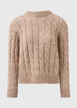 Beige Cable Knit Jumper