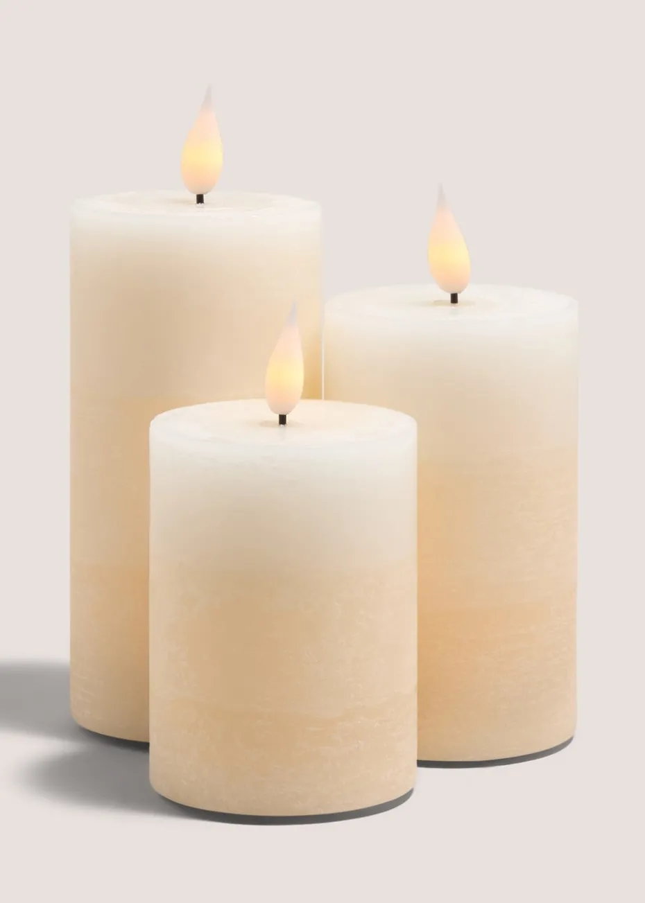 Beige LED Pillar Candle
