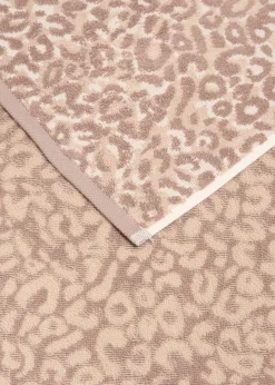 Beige Leopard Print Towel