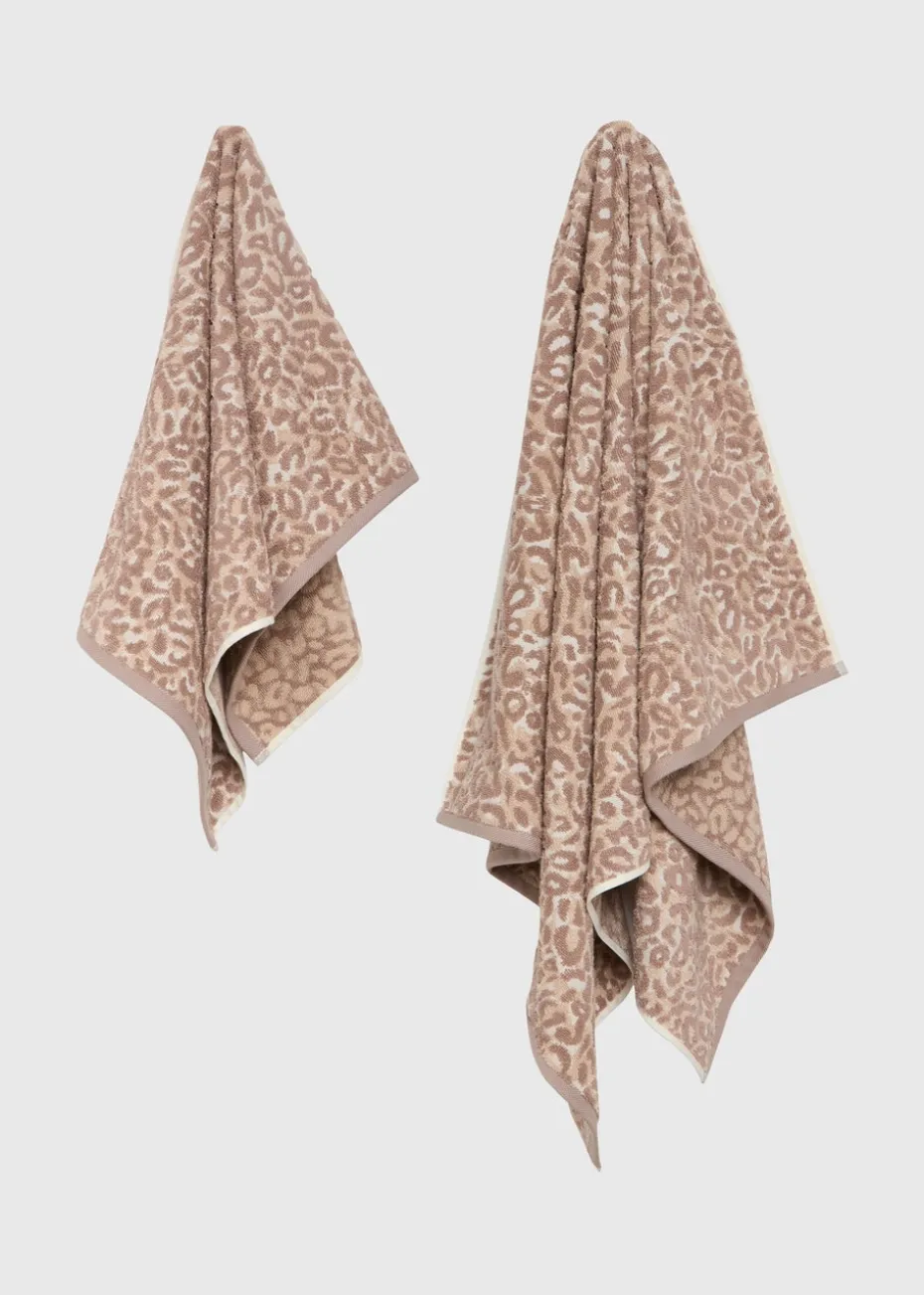 Beige Leopard Print Towel
