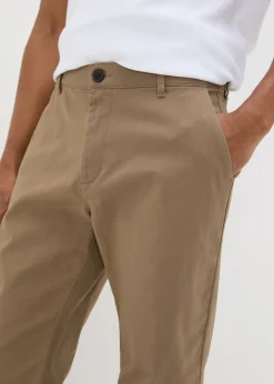 Beige Straight Fit Chinos