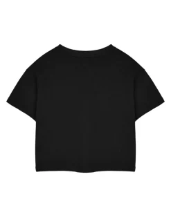 Betty Boop Heart Black Cropped Short Sleeved T-Shirt