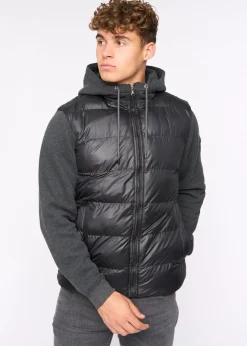 Bewley & Rich Black Brookes Jersey Puffer Jacket