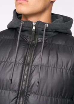 Bewley & Rich Black Brookes Jersey Puffer Jacket