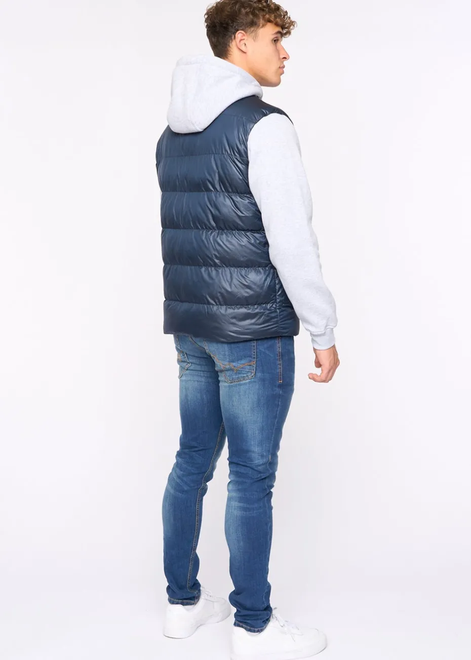 Bewley & Rich Navy Brookes Jersey Puffer Jacket