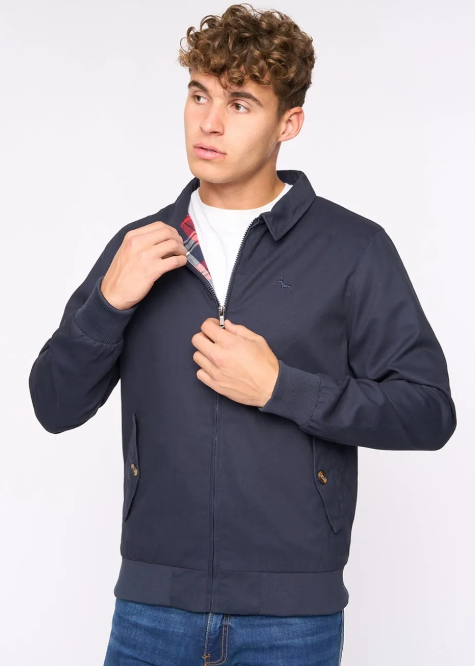 Bewley & Rich Navy Dartmoore Harrington Twill Jacket