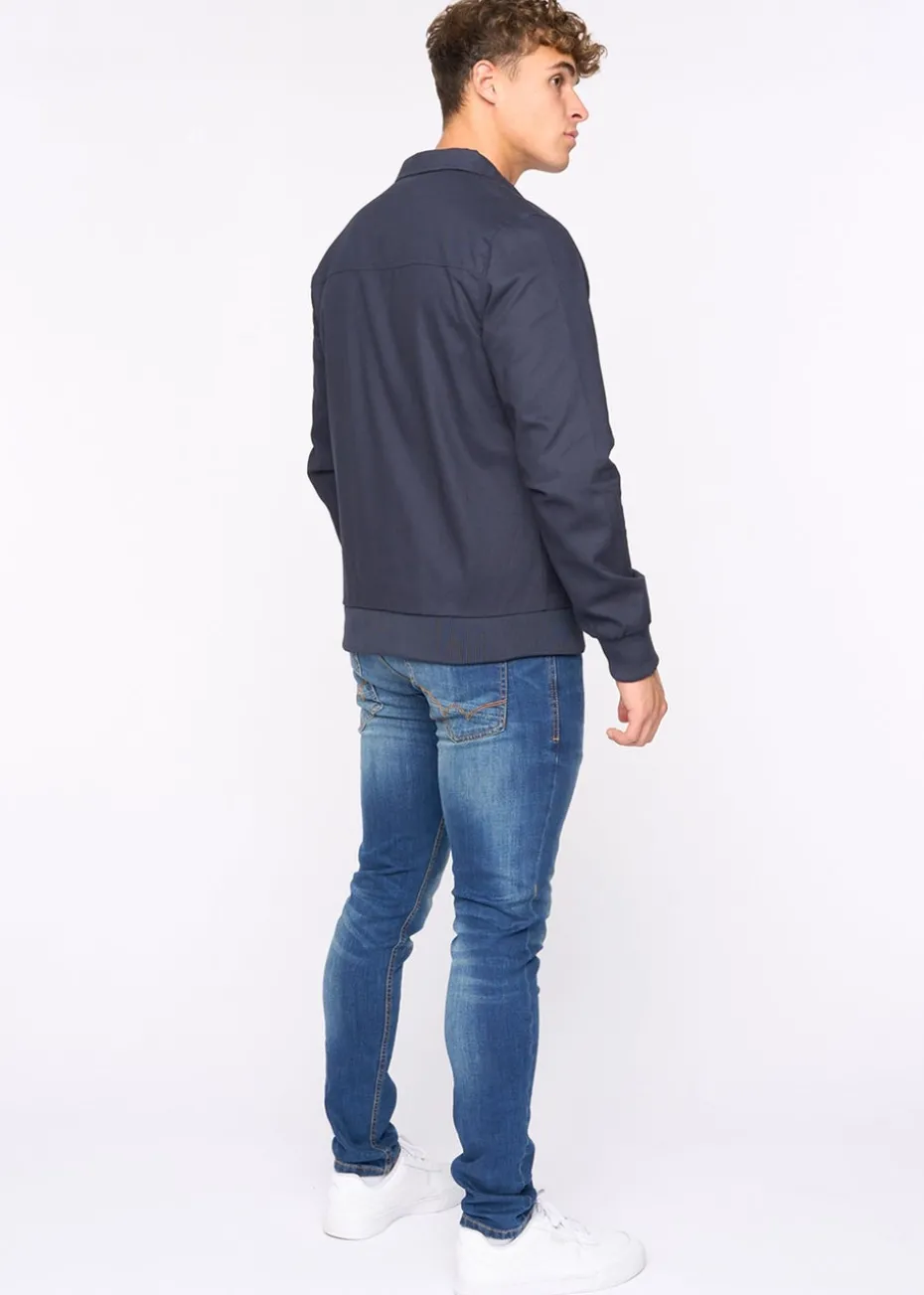 Bewley & Rich Navy Dartmoore Harrington Twill Jacket