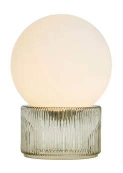 BHS Apple White Glass Ball Table Lamp (20cm x 15cm)