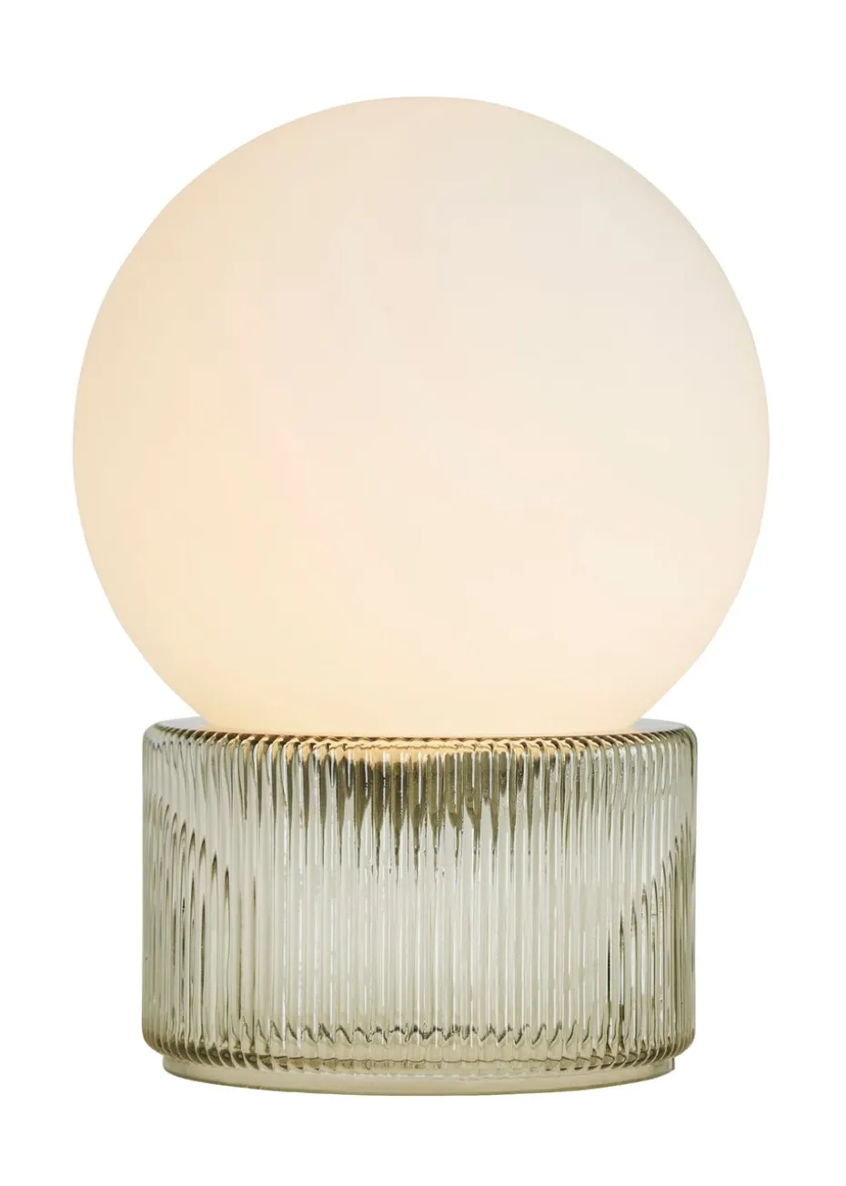 BHS Apple White Glass Ball Table Lamp (20cm x 15cm)