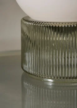 BHS Apple White Glass Ball Table Lamp (20cm x 15cm)