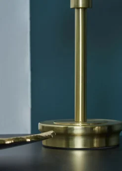 BHS Archie Touch Lamp Satin Brass(27cm x 20cm)