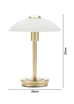 BHS Archie Touch Lamp Satin Brass(27cm x 20cm)