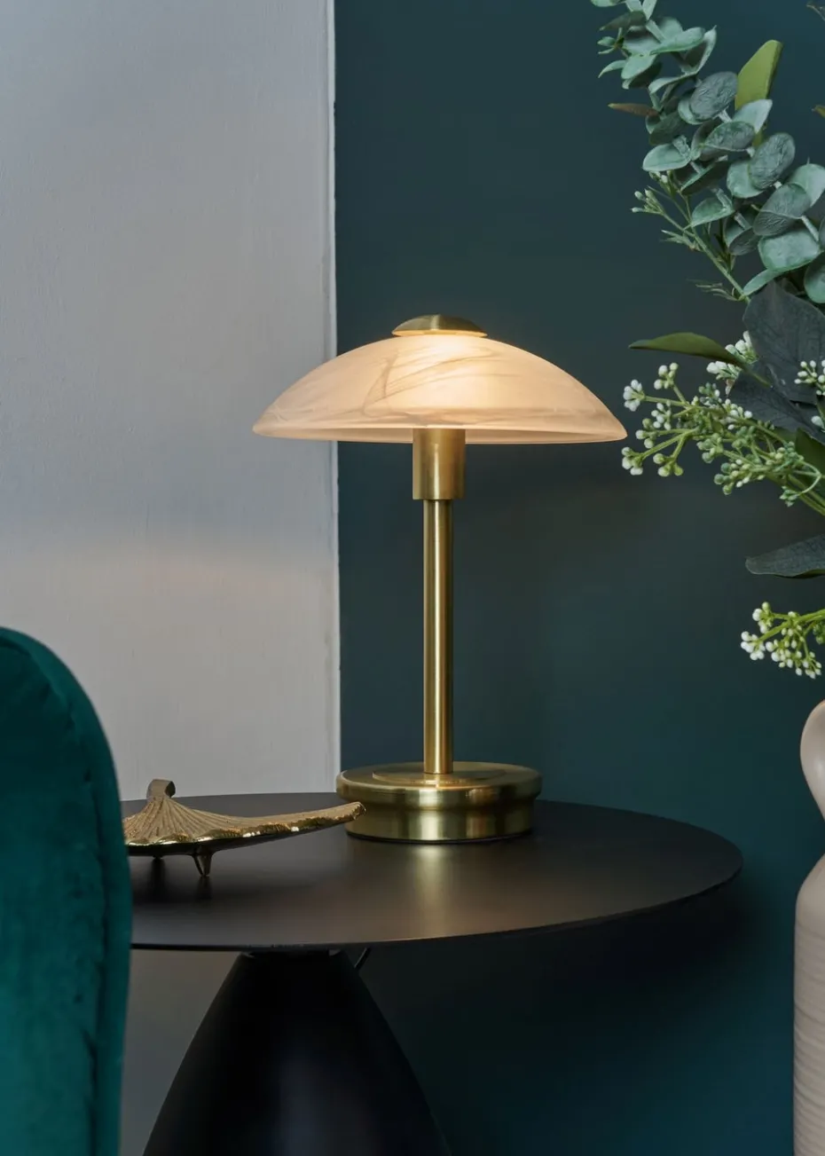 BHS Archie Touch Lamp Satin Brass(27cm x 20cm)