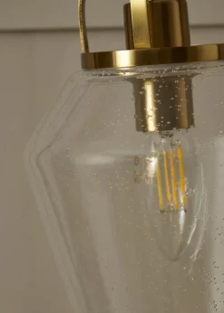 BHS Athea Brass & Bubble Glass Table Lamp (47cm x 23cm)