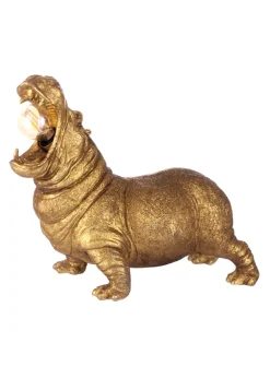 BHS Bernard Hippo Table Lamp Gold (28cm x 34cm)