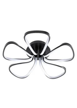 BHS Black Alvar 5 Petals LED Flush Light