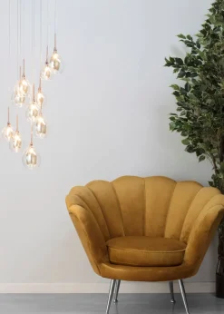 BHS Carmella 10 Light Cluster Copper (Adjustable 80-115cm x 35cm)