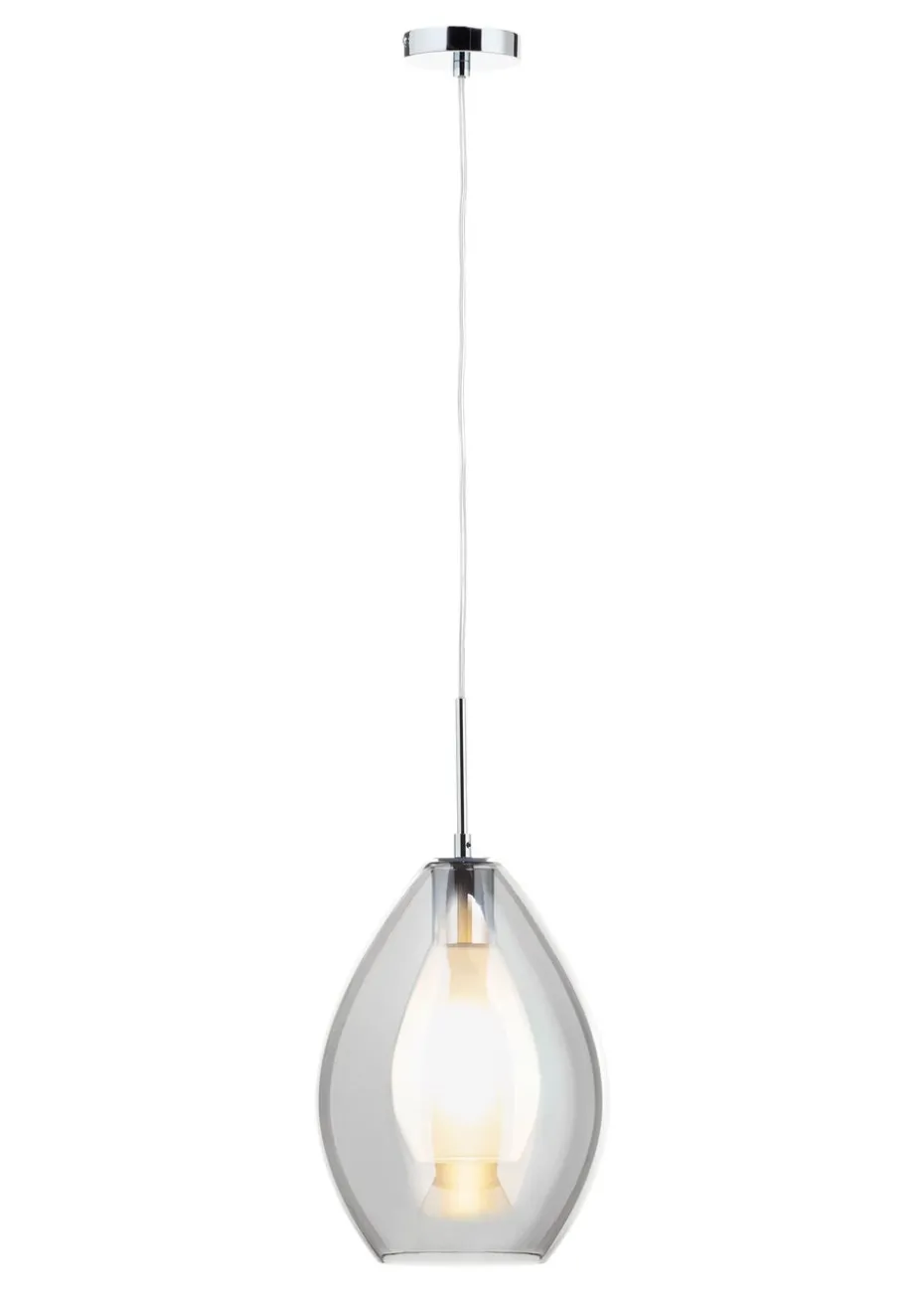 BHS Carmella Pendant Chrome (Adjustable 51-103cm x 25cm)