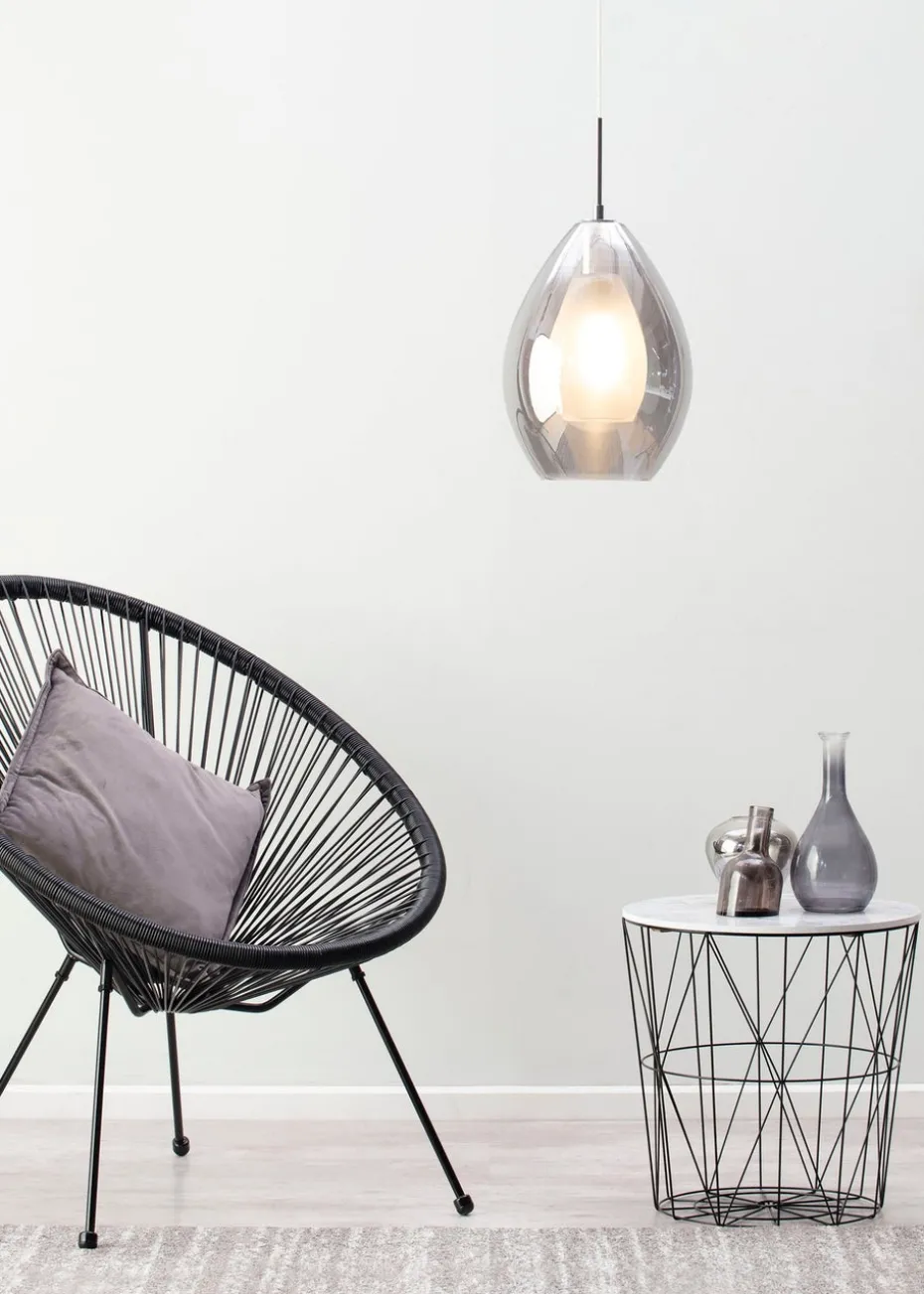 BHS Carmella Pendant Chrome (Adjustable 51-103cm x 25cm)