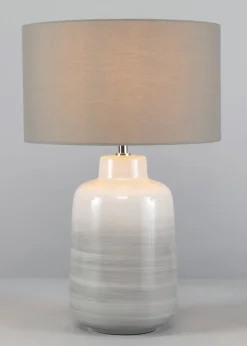 BHS Cherry Ombre Ceramic Table Lamp Grey (53cm x 32cm)