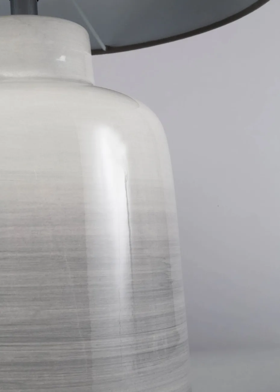 BHS Cherry Ombre Ceramic Table Lamp Grey (53cm x 32cm)