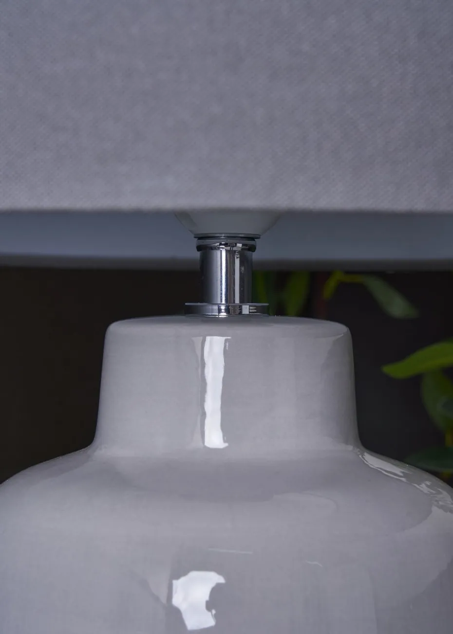 BHS Cherry Ombre Ceramic Table Lamp Grey (53cm x 32cm)