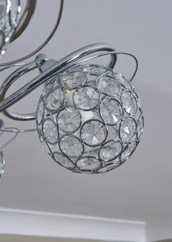 BHS Chrome Orianna Flush 5 light (22cm x 52cm)