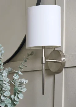 BHS Chrome Oz Shade Wall Light (38cm x 16.5cm)