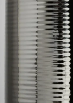 BHS Cylinder Textured Table Lamp Silver (48cm x 28cm)