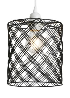 BHS Endon Wire Cylinder Easyfit Black (28cm x 18cm)