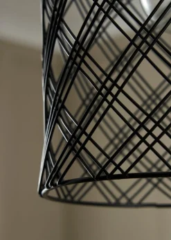 BHS Endon Wire Cylinder Easyfit Black (28cm x 18cm)