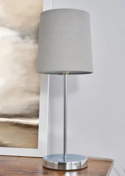 BHS Grey Touch Stick Table Lamp (40cm x 15cm x 15cm)