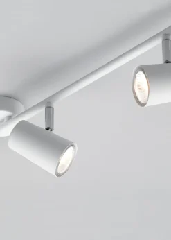 BHS Harv Adjustable 4 Spotlight Ceiling Bar White (13cm x 78cm)