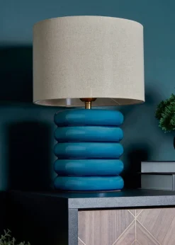 BHS Lighting Firenze Blue Table Lamp (44cm x 28cm)