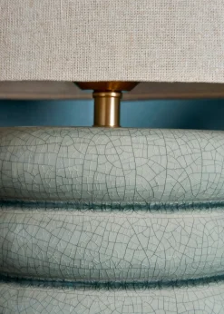 BHS Lighting Firenze Sage Grey Table Lamp (44cm x 28cm)