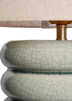 BHS Lighting Firenze Sage Grey Table Lamp (44cm x 28cm)