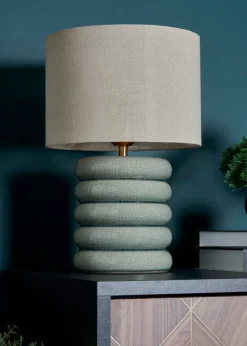 BHS Lighting Firenze Sage Grey Table Lamp (44cm x 28cm)