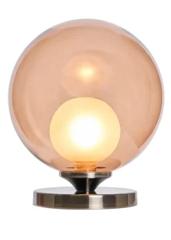 BHS Lighting Flourina Black Chrome Touch Table Lamp (22cm x 17cm)